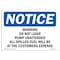 Signmission OSHA Notice Sign, 10" H, Rigid Plastic, Warning Do Not Leave Pump Unattended All Sign, Landscape OS-NS-P-1014-L-18905 - alternate 1